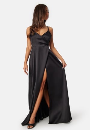 Bubbleroom Occasion Lana Satin Gown Black 40