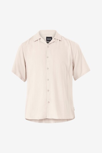 Only & Sons Skjorte onsDash Life Reg Solid Visc Res SS Beige