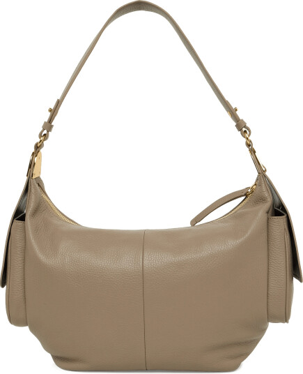 Coccinelle Campus Medium Shoulder Bag   Beige   ONE SIZE
