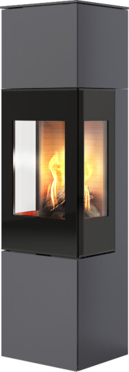 Rais Nexo 160 platina gasspeis med sideglass og glassdør