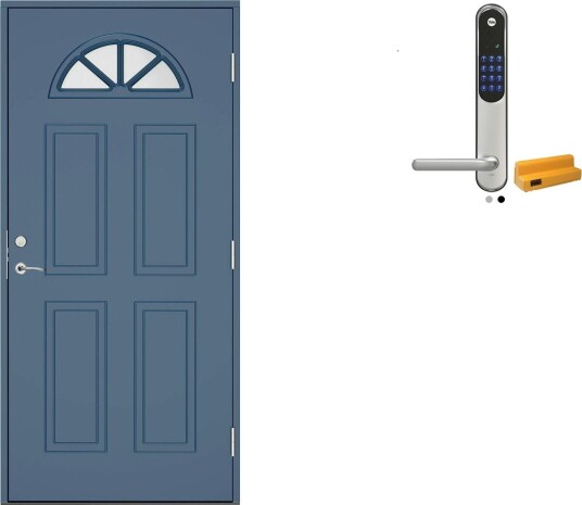 Ytterdør Swedoor Clever-Line+ Thy med Yale Entrus