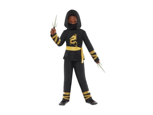 Amscan Guld Drag Ninja Kostymer