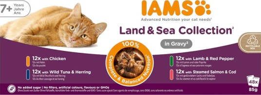 Iams Advanced Nutrition Senior 7+ Land & Sea I Saus 48X85 G