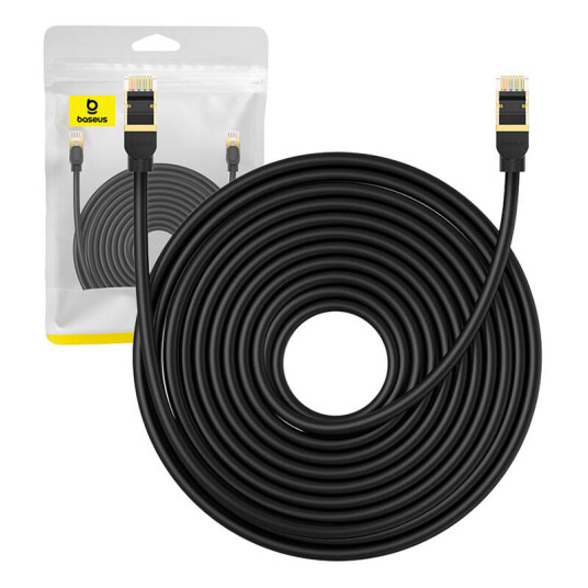 Network cable cat.8 Baseus Ethernet RJ45 40Gbps 15m (black)
