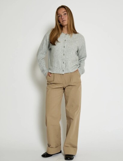 Peppercorn Pckate Grs Rws Cardigan Grey L Peppercorn Pckate Grs Rws Cardigan Grey L