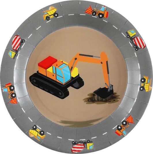 Santex Papptallerkener Construction Party 10-pakning 8421 0-99