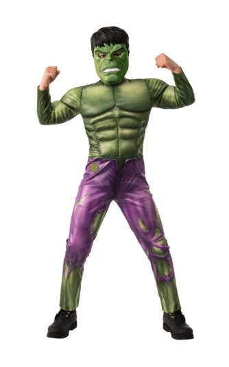 Avengers Hulk deluxe kostyme small 3-4 år heldrakt og maske Avengers Hulk deluxe kostyme small 3-4 år heldrakt og maske