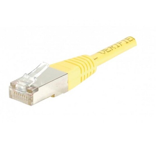 EXC Patch Cord RJ45 CAT.5e F/UTP Yellow 0.30m
