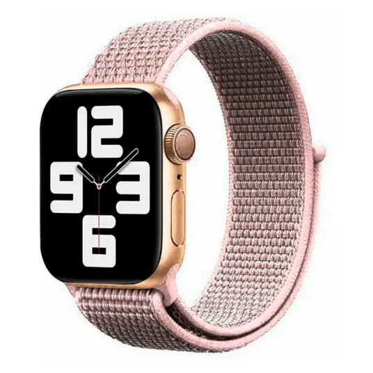 Apple Watch (38/40/SE/41MM) Lippa Nylonstropp - Rose Gold