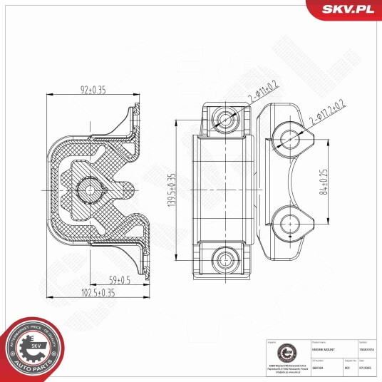 ESEN SKV 75SKV374 Motorfeste ESEN SKV 75SKV374 Motorfeste