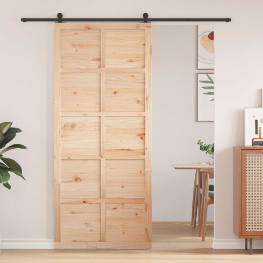  Låvedør Naturlig 100 x 2,5 x 208 cm Heltre furu