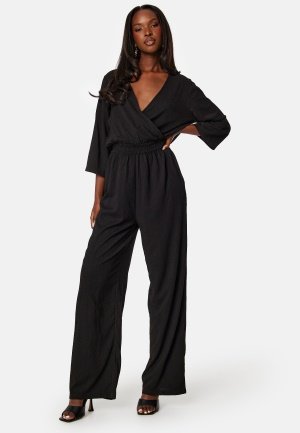 Happy Holly Kali 3/4 Sleeve Jumpsuit Black 36/38 Happy Holly Kali 3/4 Sleeve Jumpsuit Black 36/38