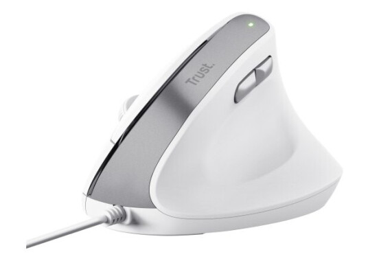Trust Bayo II Ergonomisk Vertikal Mus med Optisk Sensor og USB-A - Hvit Trust Bayo II Ergonomisk Vertikal Mus med Optisk Sensor og USB-A - Hvit