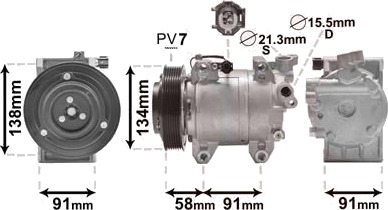 AC-kompressor VAN WEZEL 1300K344
