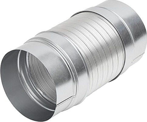 Lindab Flexslange Dratmf1601000 I Aluminium Med Muffemål Ø160 Mm Længde 1000 Mm Komprimeret Til 350 Mm