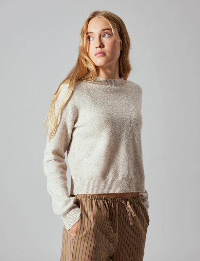 LMTD Nlflodet Ls Short Knit Noos Grey 122-128