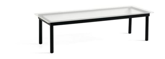 HAY Kofi Salongbord 36x50x140 Sort Eik/ Klar Rillet Glass HAY Kofi Salongbord 36x50x140 Sort Eik/ Klar Rillet Glass