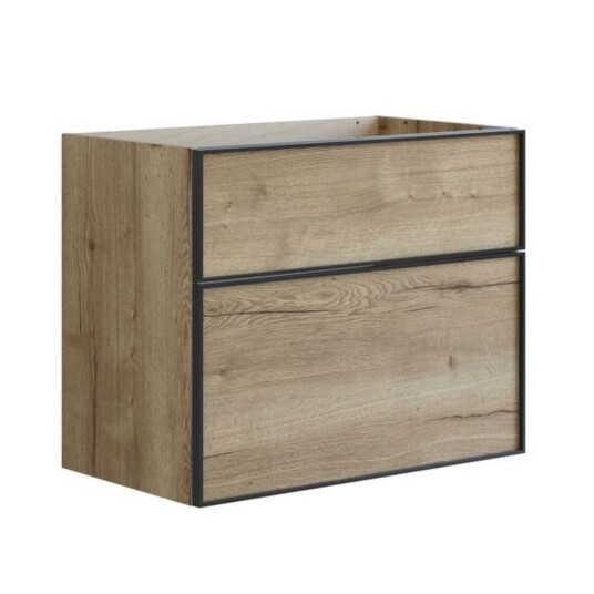 Dansani Inzo Alu-ramme Svart Underskap 2 Skuff Natur eik / 80cm Dansani Inzo Alu-ramme Svart Underskap 2 Skuff Natur eik / 80cm
