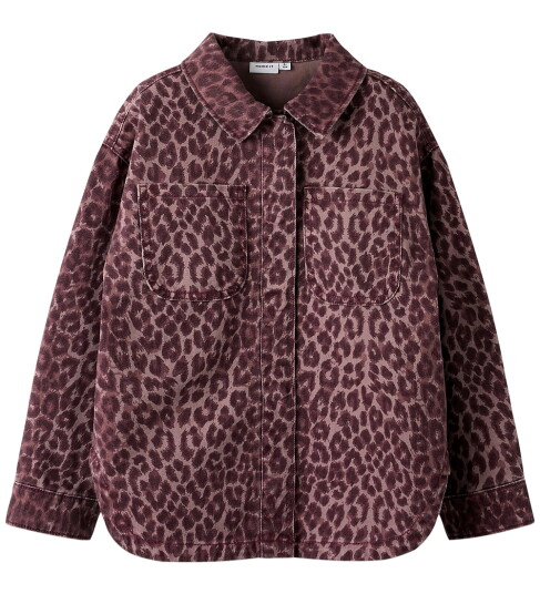 Name It Burgundy Leo Nkfleo Twill Shacket 4002 Td 146