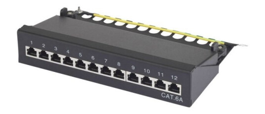 Renkforce 12 Porte Netværk-Patchbox Cat 6A 1 U Med Stik