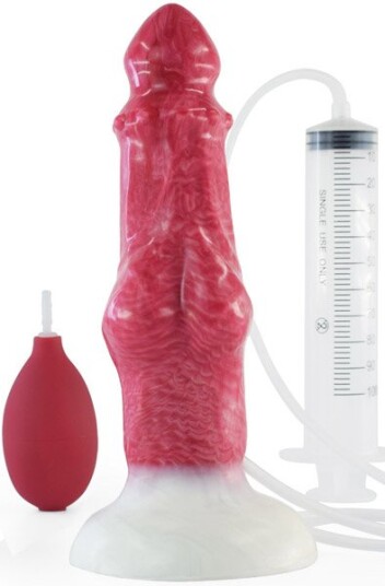 Pink Alien Kitsune Ejaculating Dildo 22 cm
