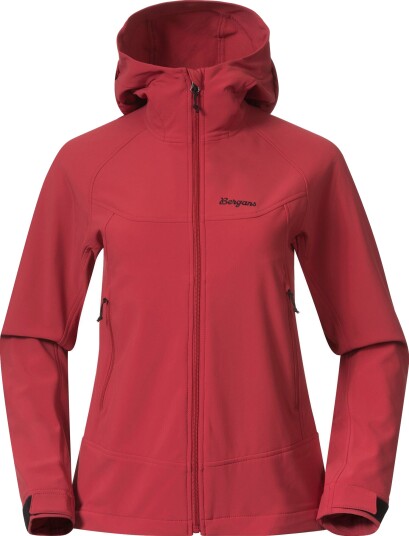 Bergans Women's Vaagaa Softshell Jacket Hood Crimson Red M