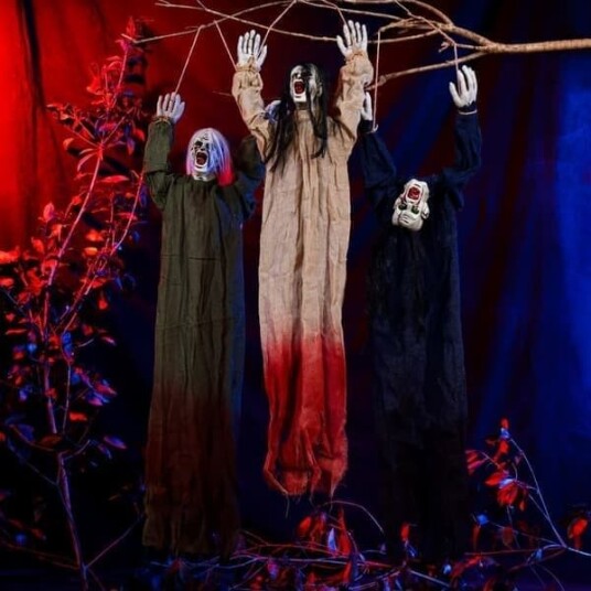 Halloween Hengende Spøkelser og Skjeletter 3 stk