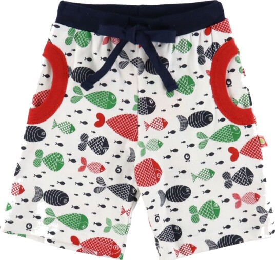 Katvig Shorts   Hvit m. Fisk   Katvig   1½ år 86   Shorts