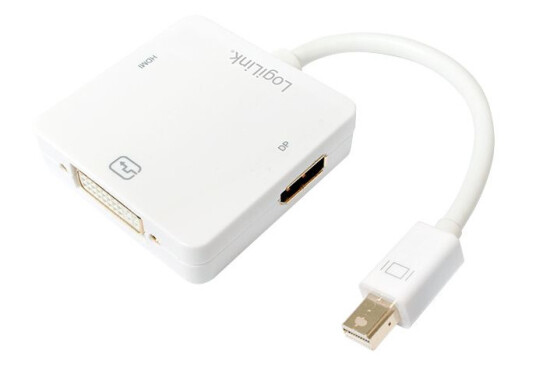 LogiLink - Adapter Mini DisplayPort to HDMI/DVI/DisplayPort 4K 3w1