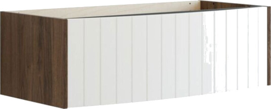 Dansani Inzo Vintage Rillet Servantskap 1 Skuff   Buet Brun Eik/hvit Matt / 100cm