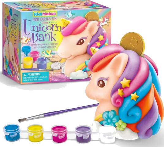 4M KidzMaker DIY-sett Mal Din Egen Enhjørningssparegris 4M KidzMaker DIY-sett Mal Din Egen Enhjørningssparegris