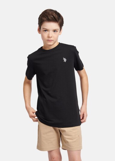 Us Polo Kids Dhm Tshirt Black Bright White 14-15 T-Shirts