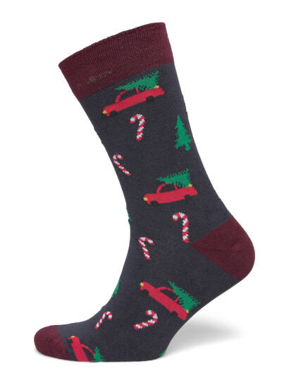 Lindbergh Christmas Bamboo Sock - Grey - 40-47