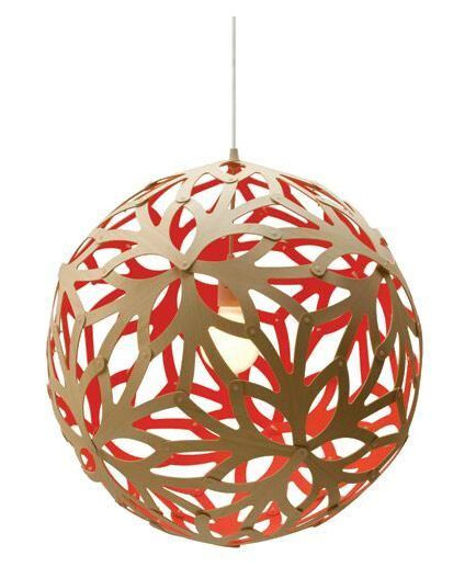 David Trubridge Floral Ø40 Rød Taklampe David Trubridge Floral Ø40 Rød Taklampe