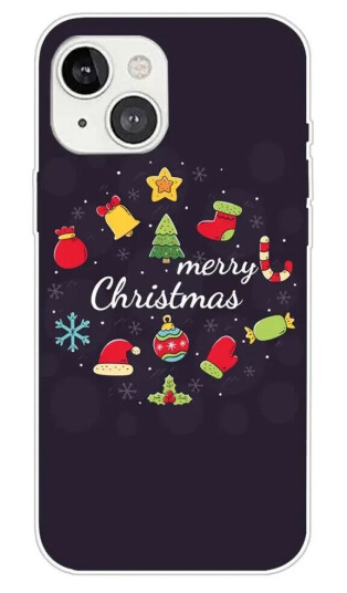 INCOVER iPhone 15 Plus Fleksibelt Plast Jul Deksel - Merry Christmas - Jule Dekorasjoner