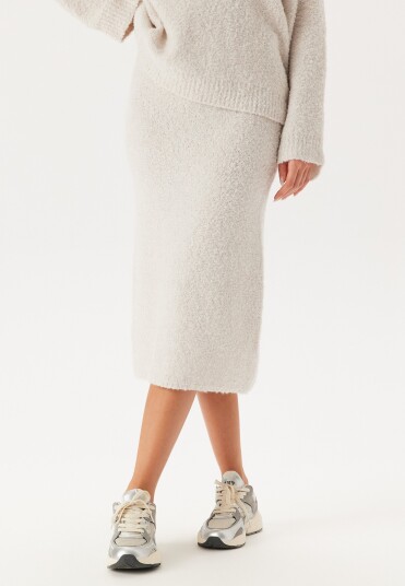 Object Collectors Item Objtolatya Knit Midi Skirt White Sand XS