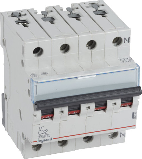 Legrand TX³ MCB automatsikring C32 3P+N 4M 10/10KA