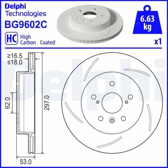 Bremseskive DELPHI BG9602C