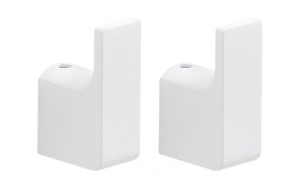 Hefe Piren håndkleknagg, 2 stk., matt hvit Hefe Piren håndkleknagg, 2 stk., matt hvit