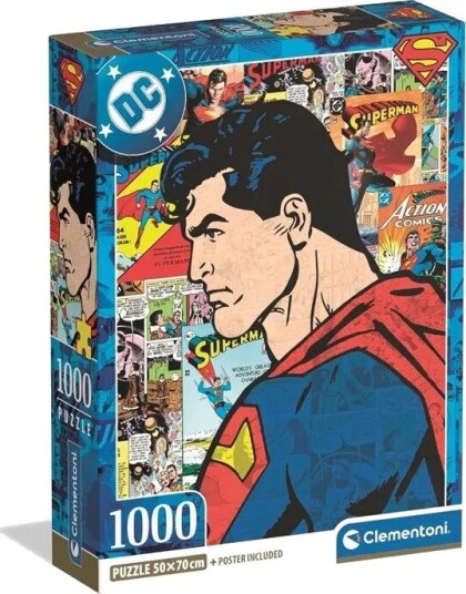 Clementoni Puzzle Superman 2025 -3Compact 1000 pieces 2D Puslespill