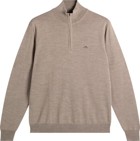 J.Lindeberg Kiyan Quarter Zip Sweater Golfgenser herre Brindle Melange X Small J.Lindeberg Kiyan Quarter Zip Sweater Golfgenser herre Brindle Melange X Small