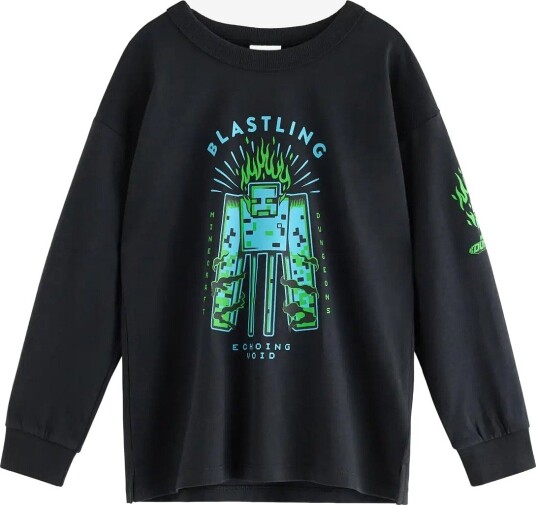 Lindex Minecraft Long-Sleeved Top - OFFBLACK - 104