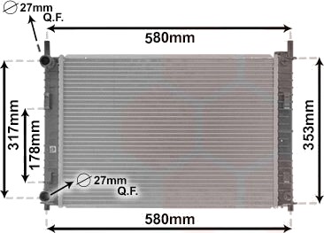 VAN WEZEL 18002324 Radiator motorkjøling VAN WEZEL 18002324 Radiator motorkjøling