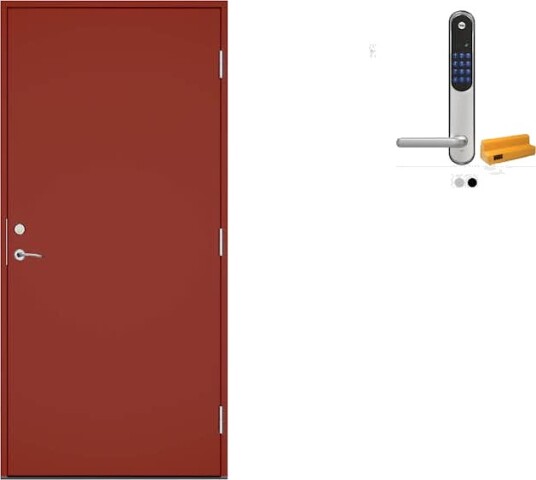 Ytterdør Swedoor Clever-Line+ Muddus med Yale Doorman Classic Home