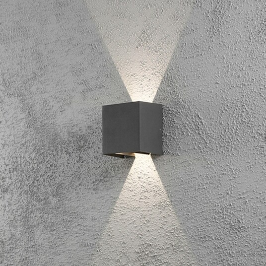 Konstsmide Cremona vegglampe mørkegrå 2x3W 230V LED 7959-370