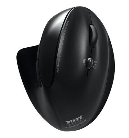 Port Designs Vertikal Mus for Høyrehendt - Optisk - Ergonomisk - Trådløs - Svart Port Designs Vertikal Mus for Høyrehendt - Optisk - Ergonomisk - Trådløs - Svart