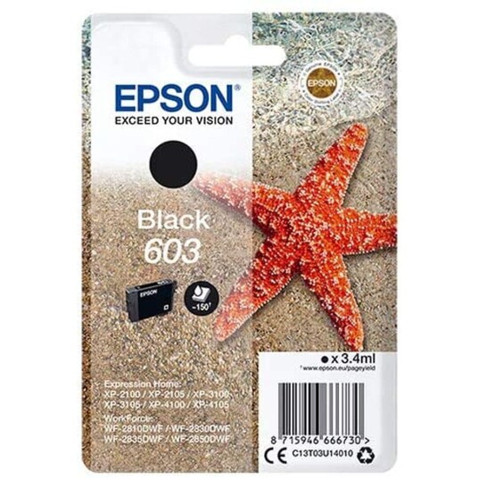 Epson Originale Blekkpatroner Epson C13t03u14020 Svart