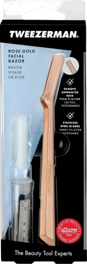 Tweezerman Facial Razor Rose Gold Gull Tweezerman Facial Razor Rose Gold Gull