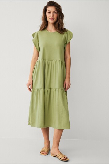 Vila - Kjole viSummer S/S Midi Dress - Grønn