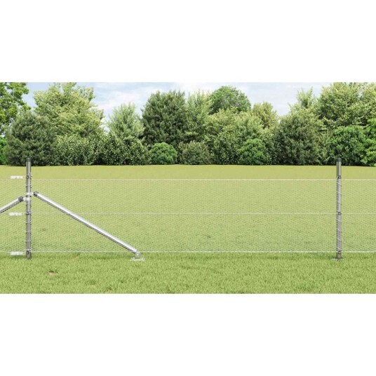  Gjerde med innlegg. sølv 0.4 x 100 m PVC belagt stål